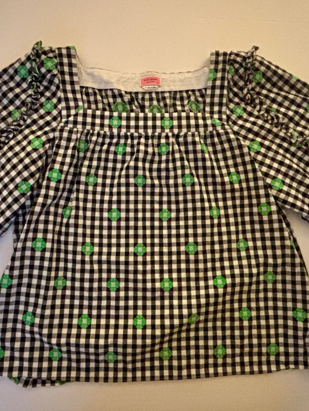 Kate Spade Gingham Voile Top